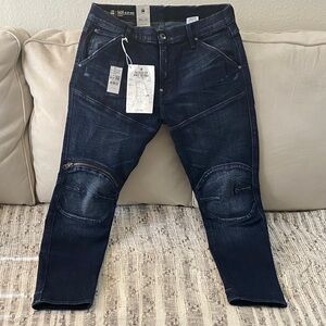 New Men’s G-Star Raw 5620 3D Zip Knee Skinny Jeans 34 x 30